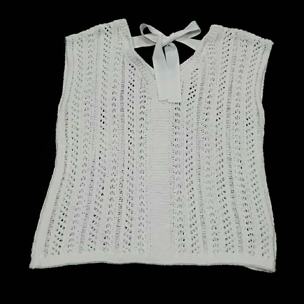 LOFT Open Knit Sleeveless Top - Picture 4 of 8